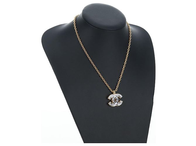 Collana CHANEL COCO Metallo Tono Oro CC Auth 196477SAM - vista 14