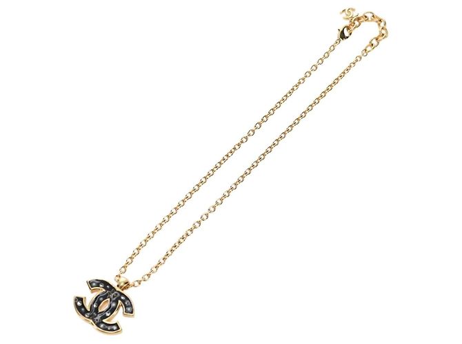 Collana CHANEL COCO Metallo Tono Oro CC Auth 196477SAM - vista 2