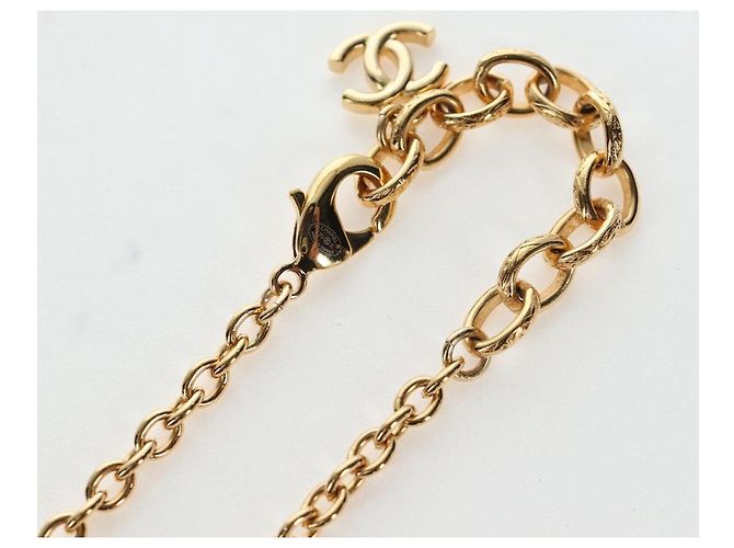 Collana CHANEL COCO Metallo Tono Oro CC Auth 196477SAM - vista 6