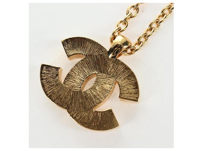 Collana CHANEL COCO Metallo Tono Oro CC Auth 196477SAM - vista 8