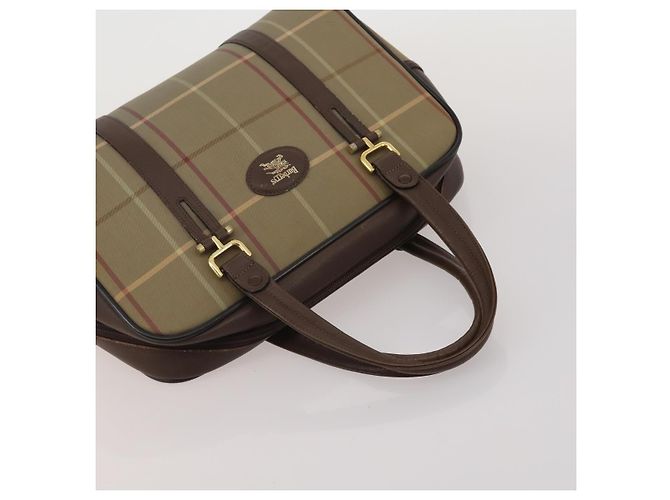 Borsa a Tracolla Borsa a Mano BURBERRY Canvas Pelle Set da 3 Navy Beige Auth BA15066 Blu navy - vista 12