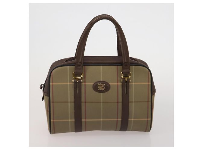 Borsa a Tracolla Borsa a Mano BURBERRY Canvas Pelle Set da 3 Navy Beige Auth BA15066 Blu navy - vista 9