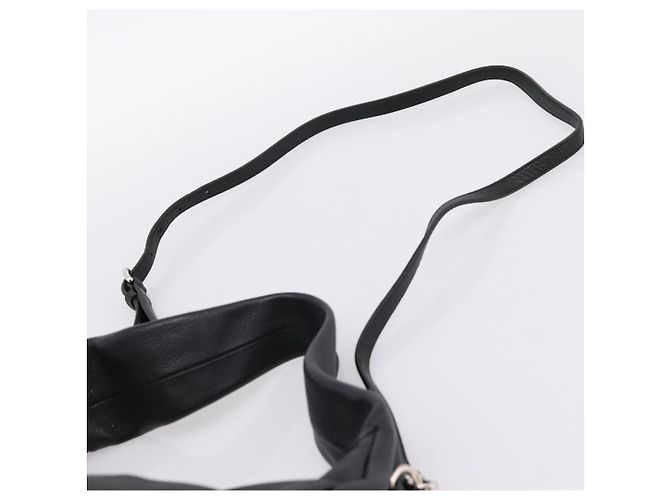 Borsa a tracolla PRADA in pelle 2way Nero Argento 1BC133 Auth am12304SAM - vista 10