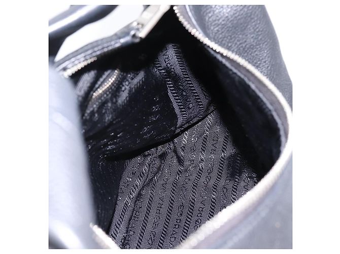 Borsa a tracolla PRADA in pelle 2way Nero Argento 1BC133 Auth am12304SAM - vista 20