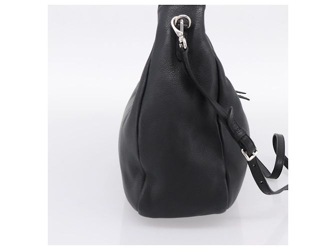 Borsa a tracolla PRADA in pelle 2way Nero Argento 1BC133 Auth am12304SAM - vista 4