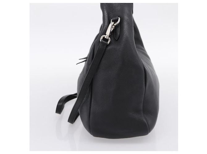 Borsa a tracolla PRADA in pelle 2way Nero Argento 1BC133 Auth am12304SAM - vista 5