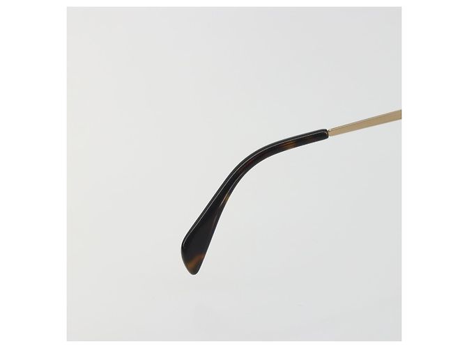 Céline Gafas de sol CELINE Plástico Tortoise Brown Gold Tone Auth BA15025V Castaño - vista 13
