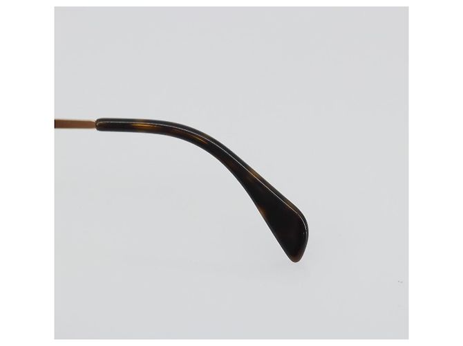 Céline Gafas de sol CELINE Plástico Tortoise Brown Gold Tone Auth BA15025V Castaño - vista 9