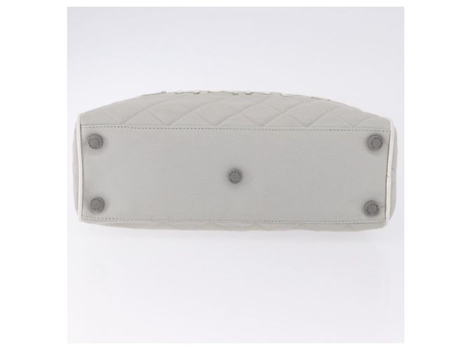 Borsa a mano sportiva CHANEL Canvas Gray Silver CC Auth BA14884A Marrone Argento - vista 10