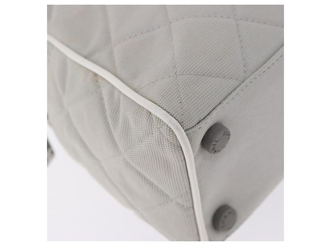 Borsa a mano sportiva CHANEL Canvas Gray Silver CC Auth BA14884A Marrone Argento - vista 11