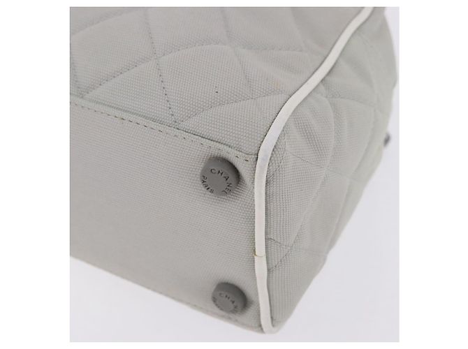 Borsa a mano sportiva CHANEL Canvas Gray Silver CC Auth BA14884A Marrone Argento - vista 12