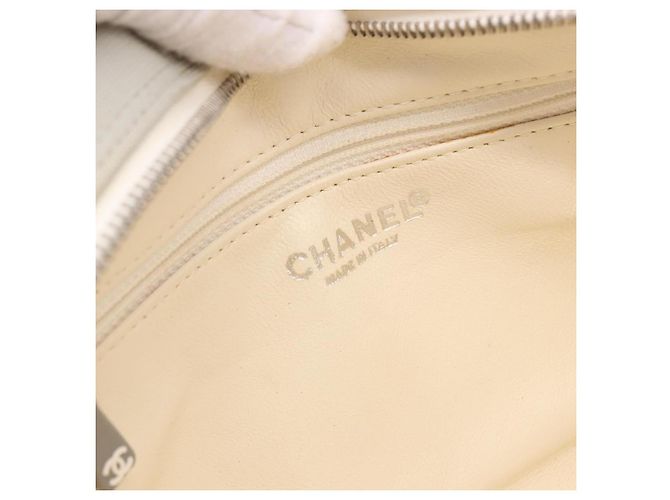 Borsa a mano sportiva CHANEL Canvas Gray Silver CC Auth BA14884A Marrone Argento - vista 16