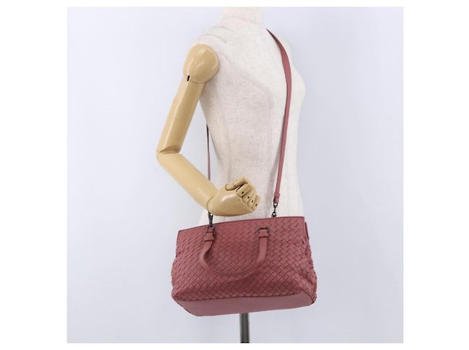 Borsa a mano BOTTEGA VENETA INTRECCIATO in pelle 2way Rosa Auth 198745V - vista 27