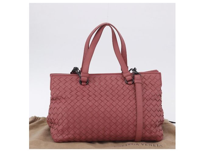 Borsa a mano BOTTEGA VENETA INTRECCIATO in pelle 2way Rosa Auth 198745V - vista 28