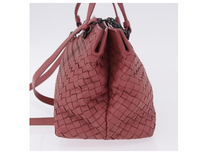 Borsa a mano BOTTEGA VENETA INTRECCIATO in pelle 2way Rosa Auth 198745V - vista 4