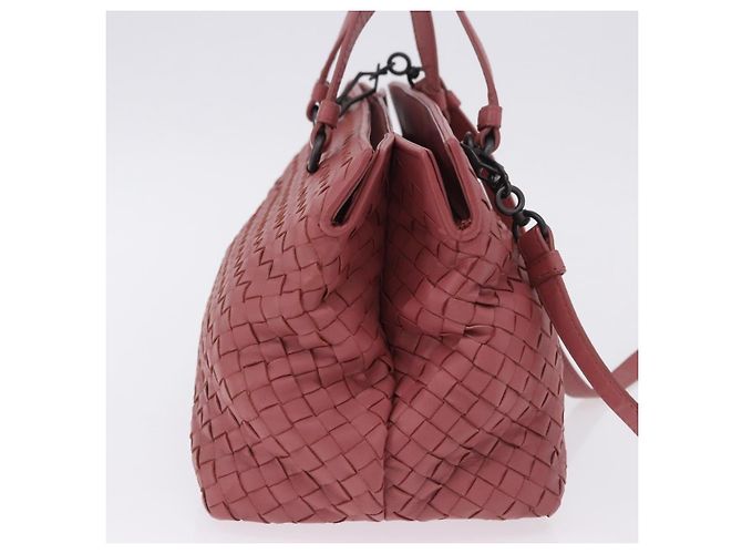 Borsa a mano BOTTEGA VENETA INTRECCIATO in pelle 2way Rosa Auth 198745V - vista 5