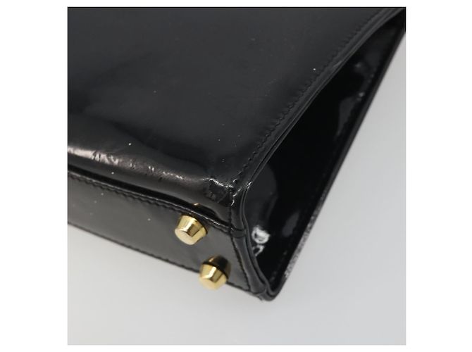 Autre Marque Borsa a tracolla con catena TIFFANY&Co. Pelle verniciata Nero Oro Auth 197139 D'oro - vista 13