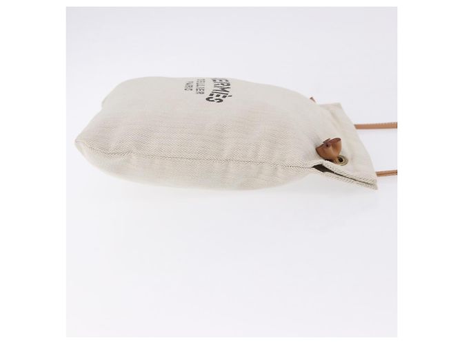Hermès Bolso de hombro HERMES Aline de algodón beige dorado Auth 196640A - vista 4
