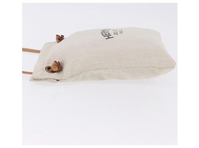 Hermès Bolso de hombro HERMES Aline de algodón beige dorado Auth 196640A - vista 5