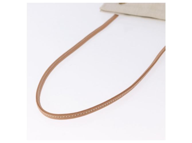Hermès Bolso de hombro HERMES Aline de algodón beige dorado Auth 196640A - vista 7