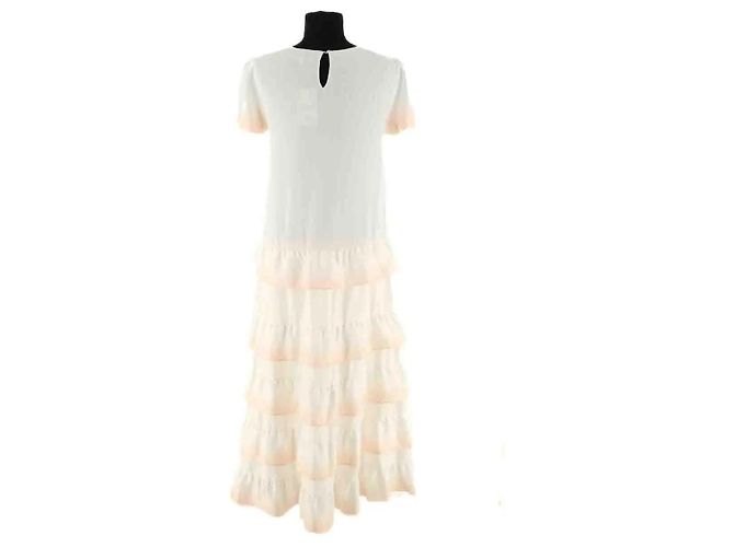 Vestido Maje blanco de viscosa - vista 4