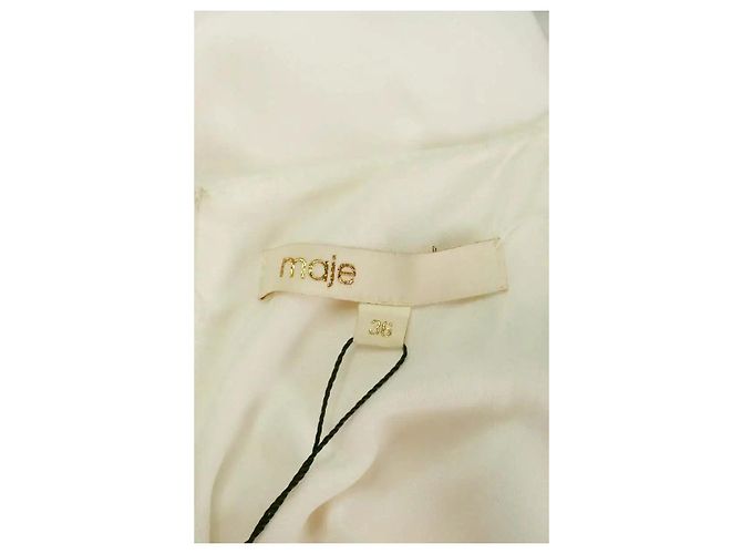 Vestido Maje blanco de viscosa - vista 5