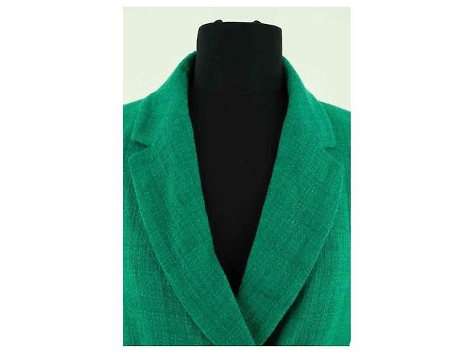 Blazer Sandro in cotone verde - vista 2
