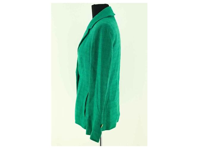 Blazer Sandro in cotone verde - vista 3