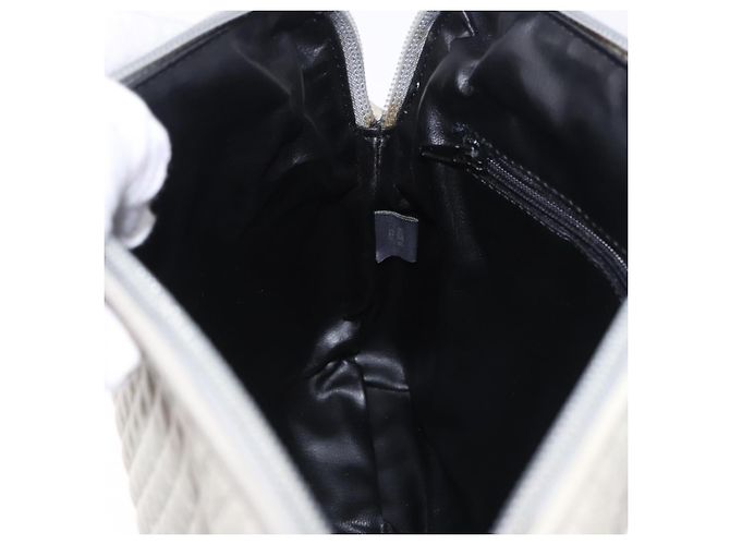 Borsa a tracolla con catena BALLY in pelle grigia tono oro Auth 198489A Marrone - vista 19