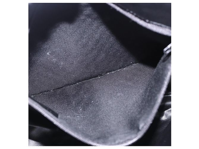Borsa a tracolla con catena BALLY in pelle grigia tono oro Auth 198489A Marrone - vista 21