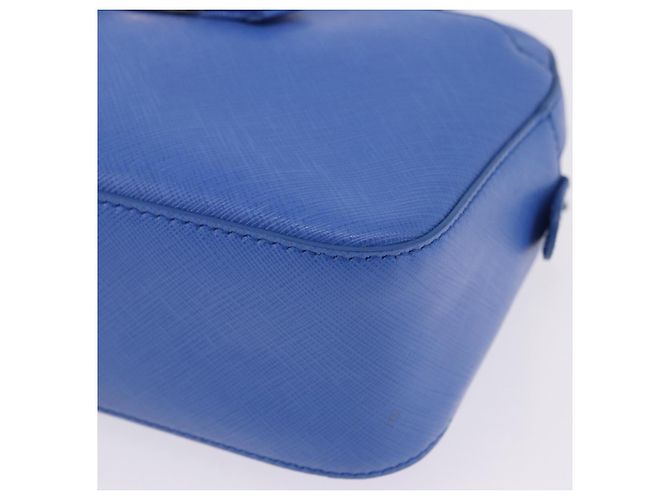 Borsa a tracolla Salvatore Ferragamo Vala Chain in pelle blu e oro Auth 197212V D'oro - vista 10