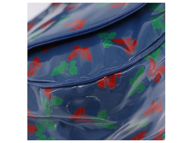 Borsa a tracolla BOTTEGA VENETA in vinile blu e oro Auth ka5807A D'oro - vista 10