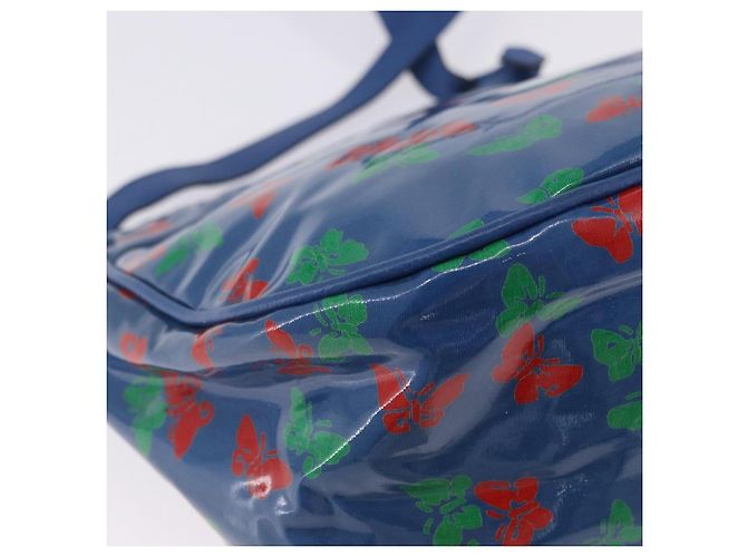 Borsa a tracolla BOTTEGA VENETA in vinile blu e oro Auth ka5807A D'oro - vista 12
