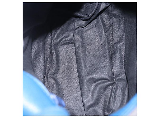 Borsa a tracolla BOTTEGA VENETA in vinile blu e oro Auth ka5807A D'oro - vista 16