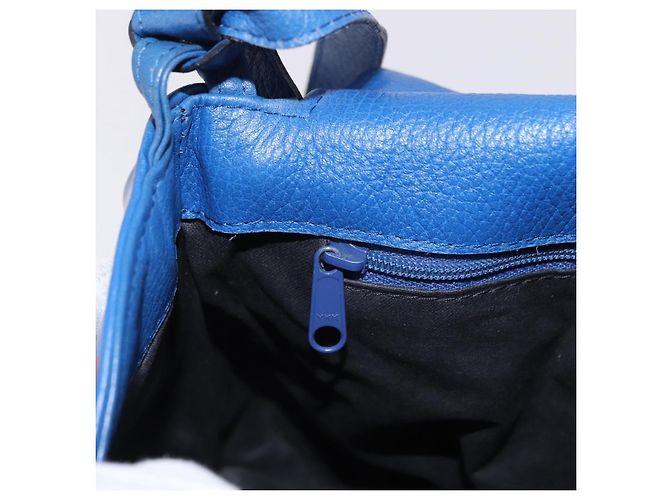 Borsa a tracolla BOTTEGA VENETA in vinile blu e oro Auth ka5807A D'oro - vista 19