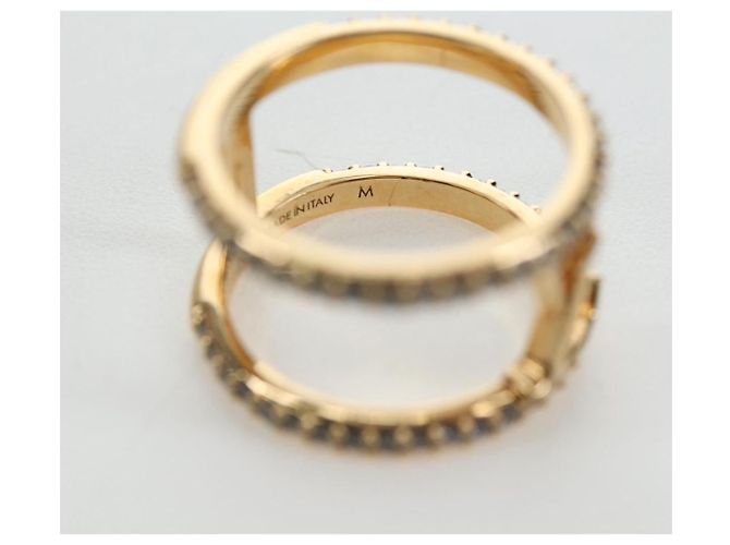 LOUIS VUITTON Anel LV Iconic Strass metal Gold Tone M1463M LV Auth 195935M - vista 11
