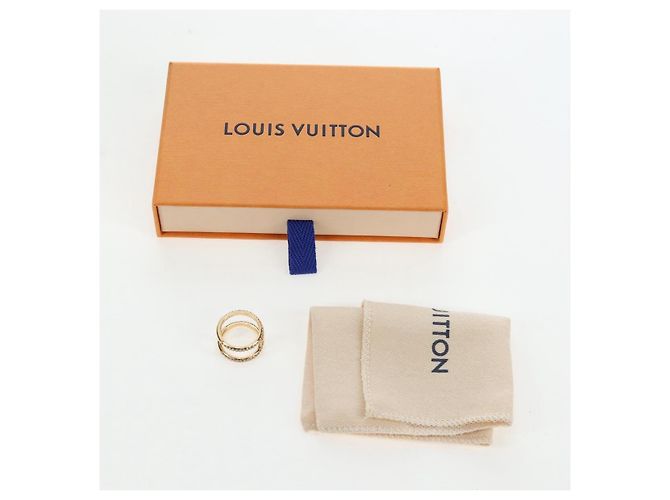 LOUIS VUITTON Anel LV Iconic Strass metal Gold Tone M1463M LV Auth 195935M - vista 13