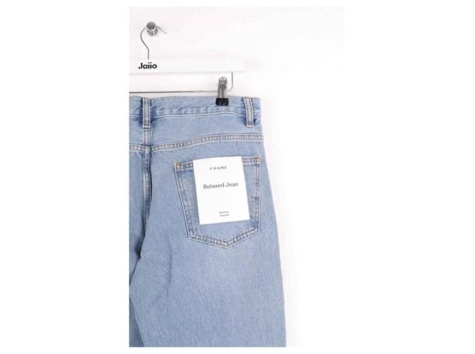 Frame Denim Jeans Relaxed Frame blu in cotone - vista 4