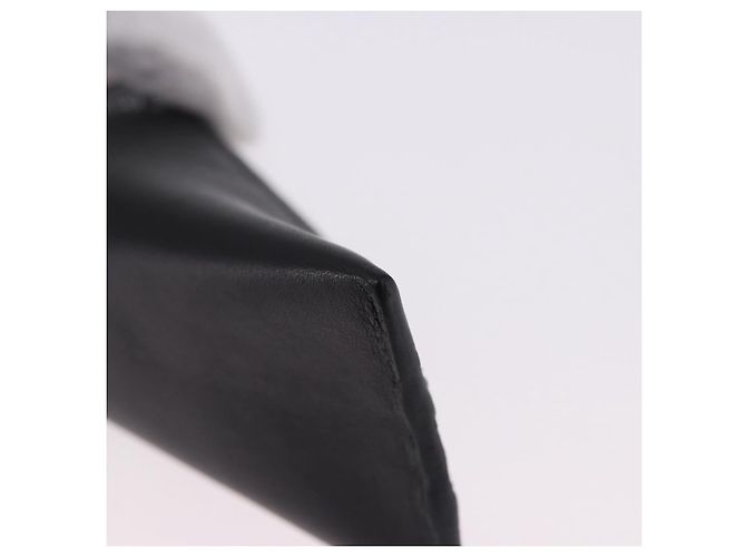 LOEWE Anagram Münzbeutel Leder Schwarz Silber Auth 196648M - Ansicht 11
