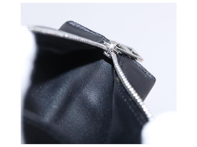 LOEWE Anagram Münzbeutel Leder Schwarz Silber Auth 196648M - Ansicht 16