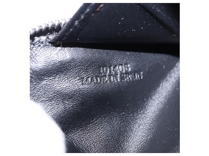 LOEWE Anagram Münzbeutel Leder Schwarz Silber Auth 196648M - Ansicht 17
