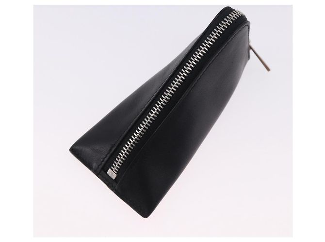 LOEWE Anagram Münzbeutel Leder Schwarz Silber Auth 196648M - Ansicht 4