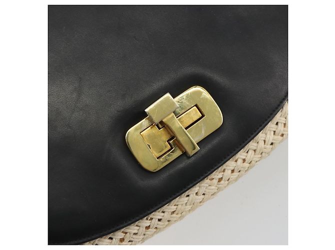 Borsa a tracolla Salvatore Ferragamo in pelle nera e oro Auth 197141 Nero D'oro - vista 14