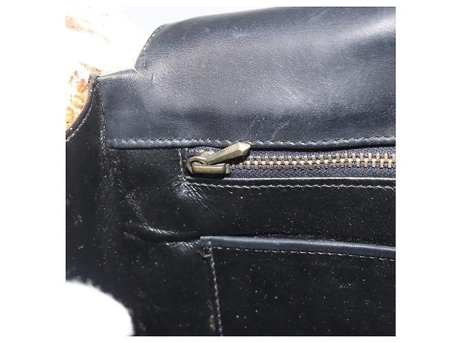 Borsa a tracolla Salvatore Ferragamo in pelle nera e oro Auth 197141 Nero D'oro - vista 20