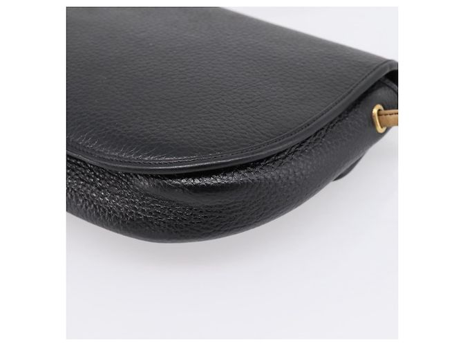 Christian Dior Schultertasche aus Leder Schwarz Goldfarben Auth ep15708 - Ansicht 12