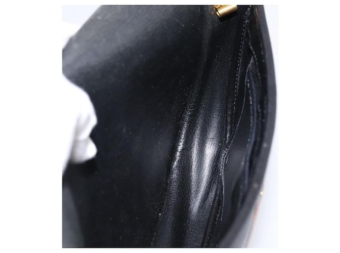 Christian Dior Schultertasche aus Leder Schwarz Goldfarben Auth ep15708 - Ansicht 16