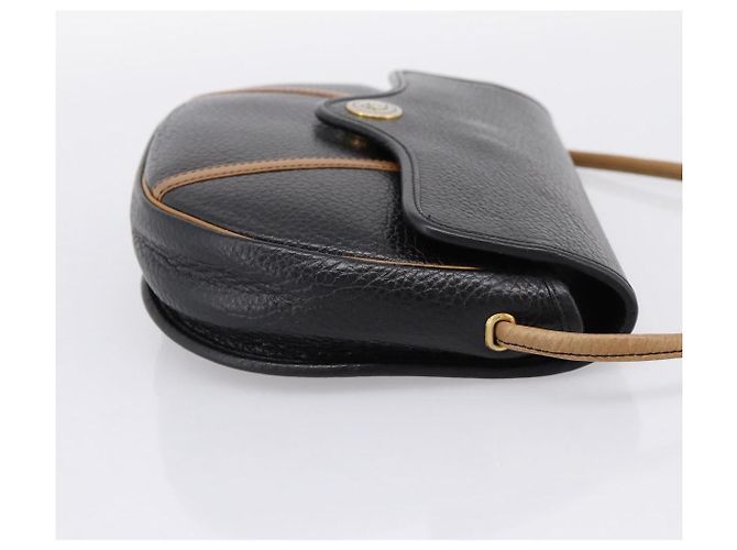 Christian Dior Schultertasche aus Leder Schwarz Goldfarben Auth ep15708 - Ansicht 5