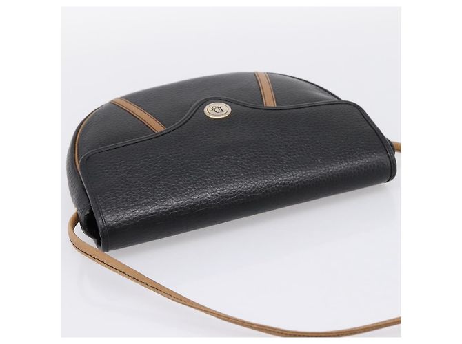 Christian Dior Schultertasche aus Leder Schwarz Goldfarben Auth ep15708 - Ansicht 6