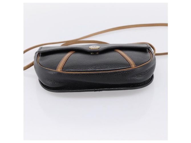 Christian Dior Schultertasche aus Leder Schwarz Goldfarben Auth ep15708 - Ansicht 9