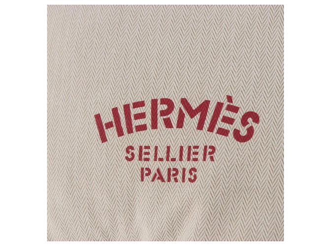 Hermès Borsa a tracolla HERMES Aline PM Canvas Beige Red Auth 198647A Rosso - vista 14